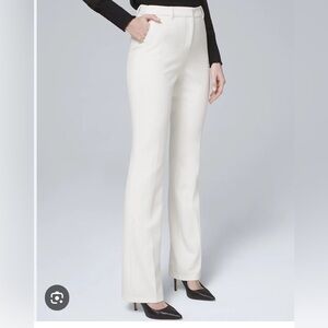 NWT White House Black Market Luxe Suiting bootcut trousers in Ecru
